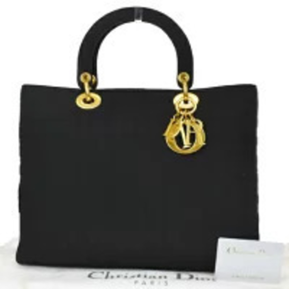 Christian Dior Lady Cannage Handbag Black